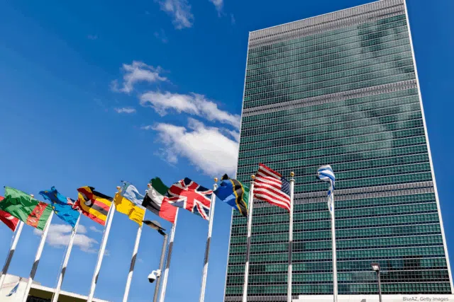 United Nations headquarters in New York City.